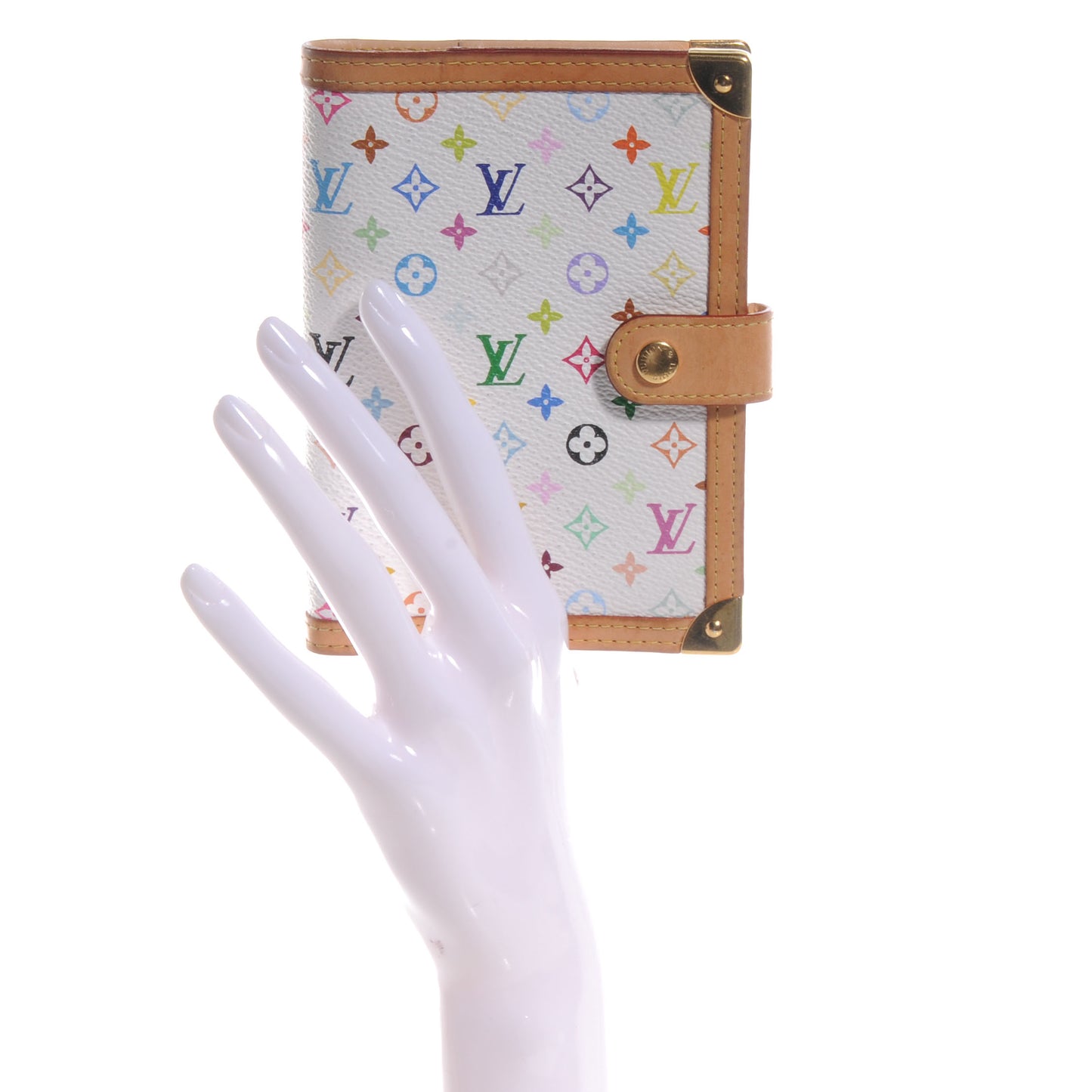 Monogram Multicolor Small Ring Agenda Cover White