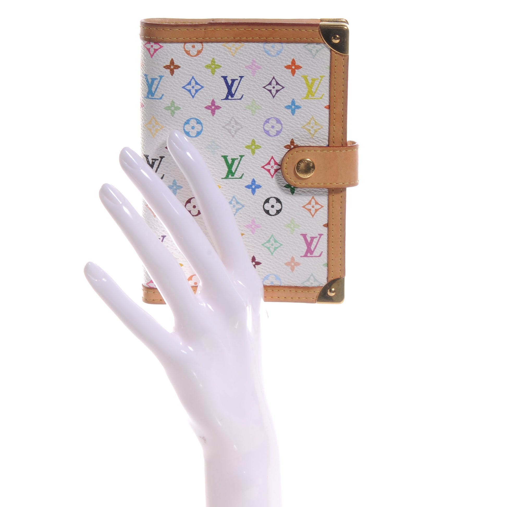 Louis Vuitton Monogram Multicolor Small Ring Agenda Cover White 2 of 7
