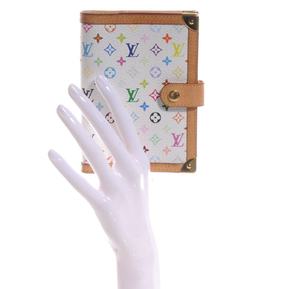 Louis Vuitton Monogram Multicolor Small Ring Agenda Cover White 2 of 7
