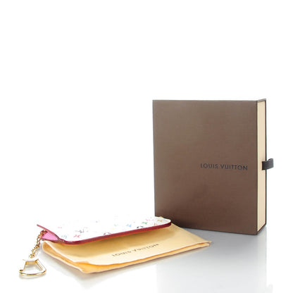 Louis Vuitton Monogram Multicolor Key Pouch White Litchi 3 of 6