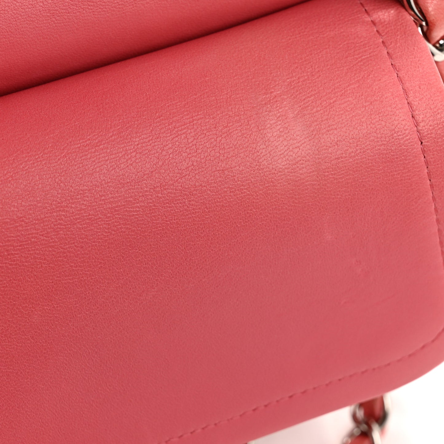 Lambskin Quilted Medium Double Flap Pink