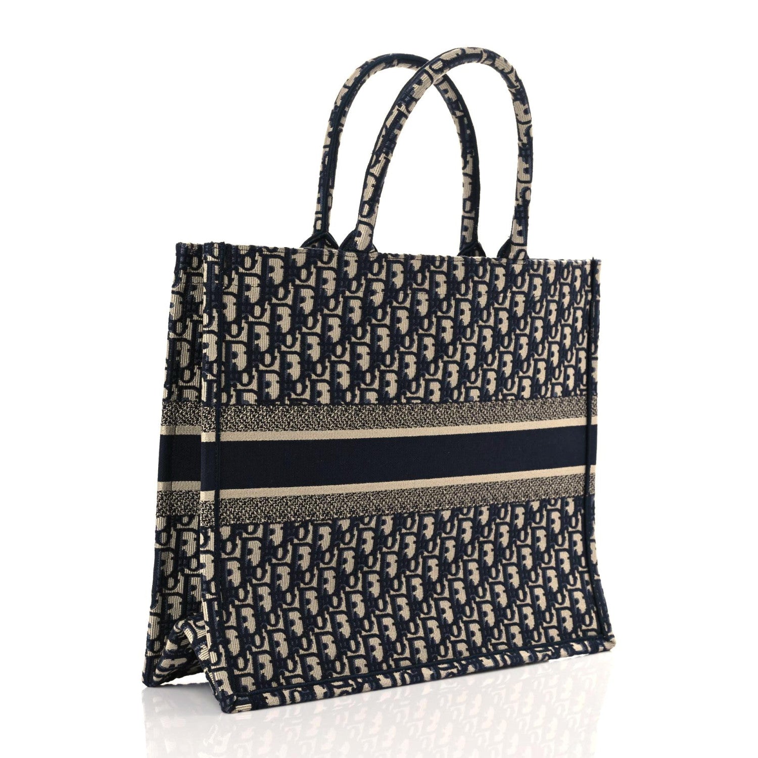Christian Dior Oblique Large Book Tote Blue Multicolor 2 of 14