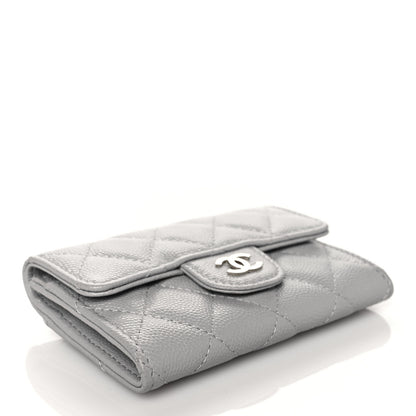 Chanel Caviar Quilted Flap Card Holder Wallet Grey 4 of 12