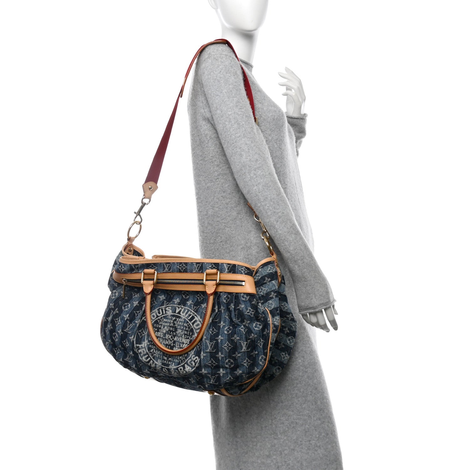 Louis Vuitton Denim Raye Cabas GM 2 of 9