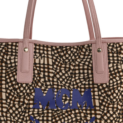 MCM Visetos Large Liz Reversible Shopper Tote Soft Pink 11 of 18