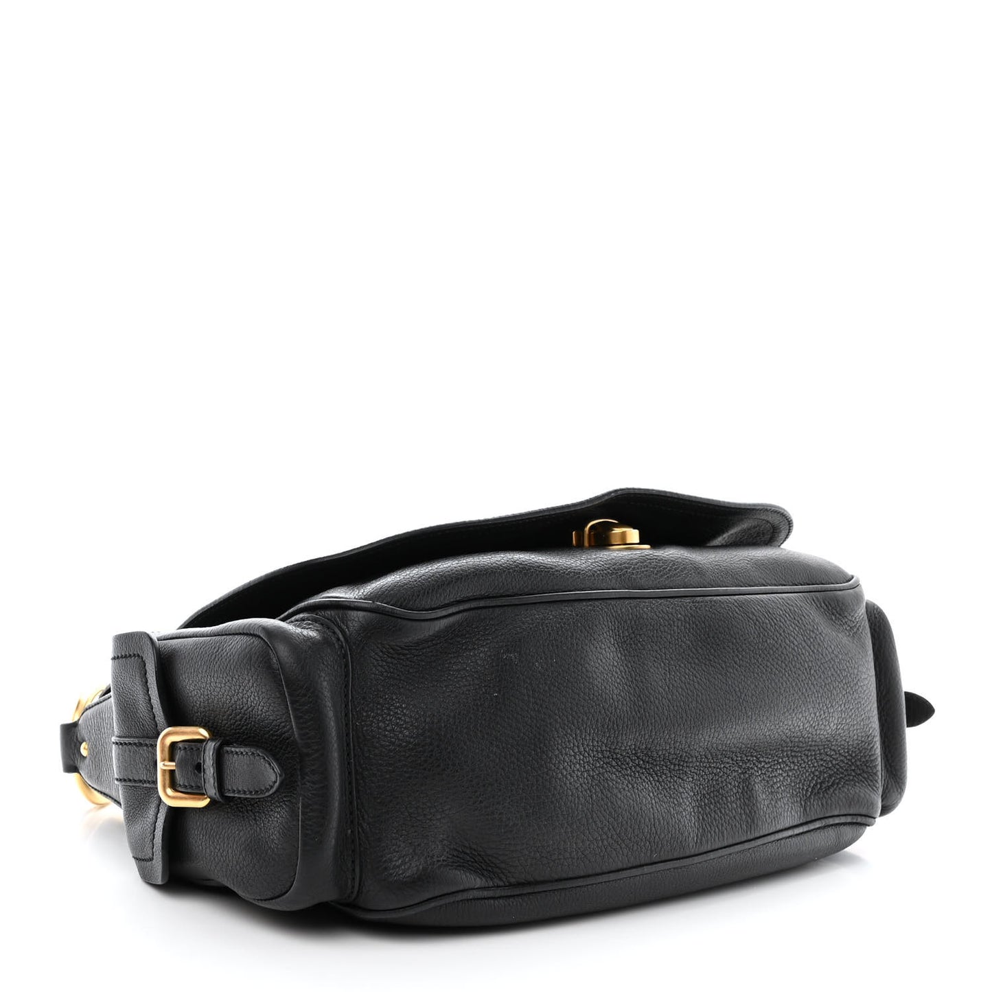 Vitello Daino Antik houlder Bag Black
