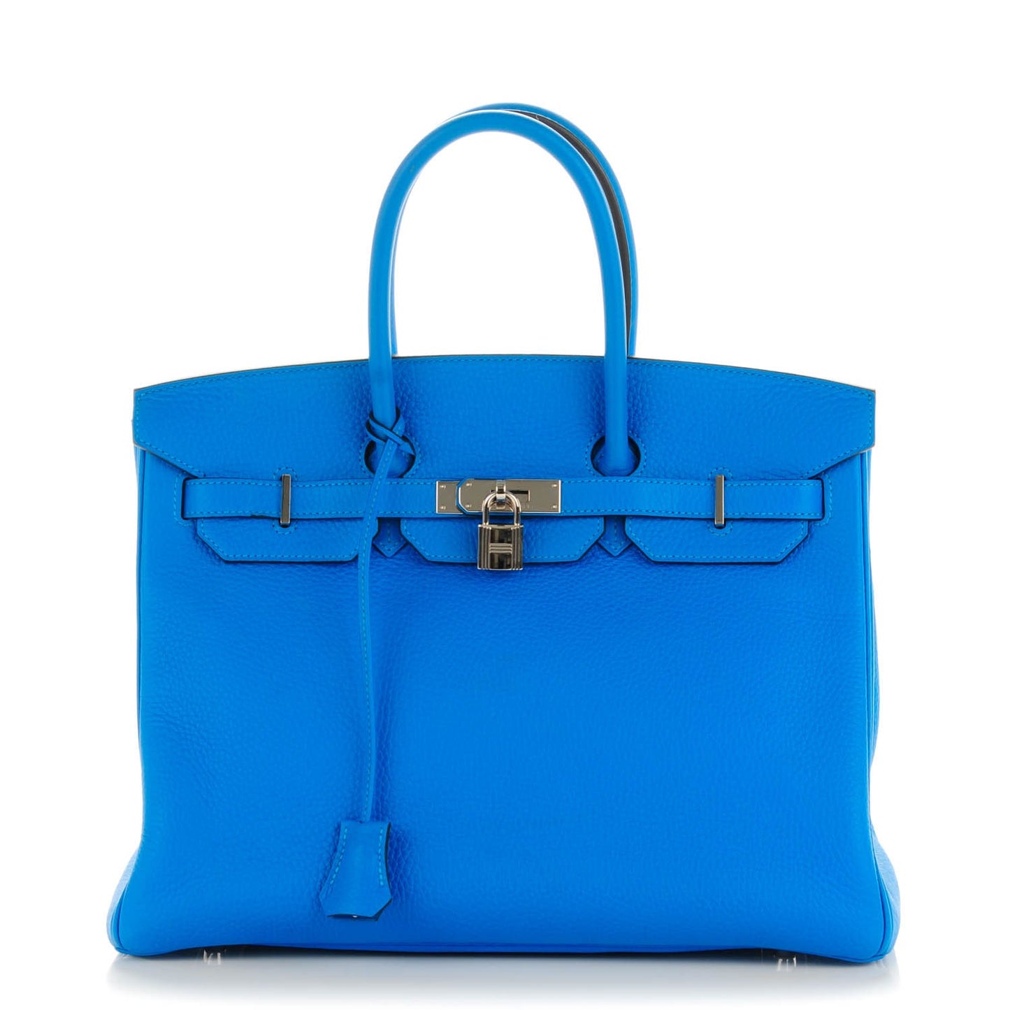 Taurillon Clemence Birkin 35 Bleu Hydra