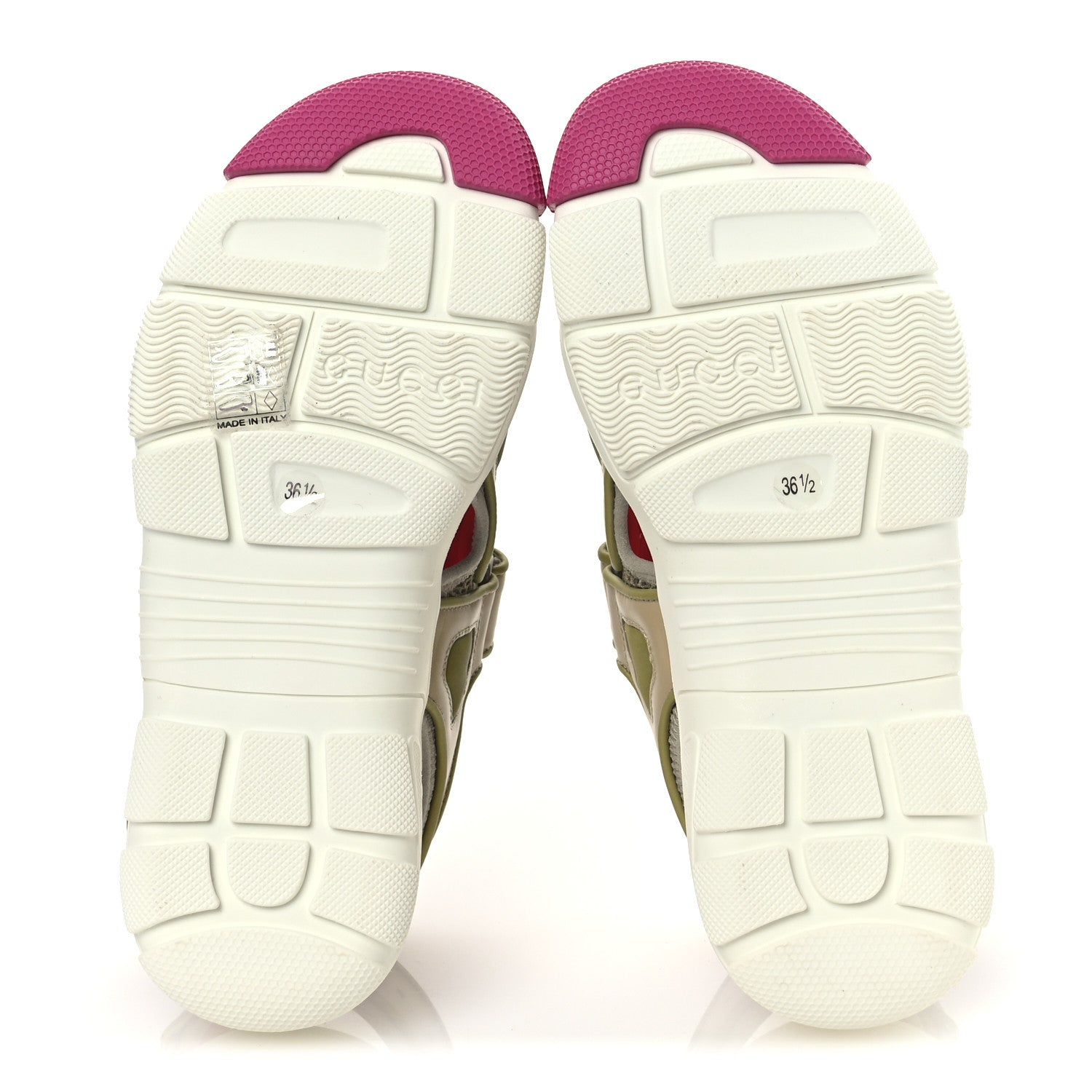 Gucci Mesh Fabric Tinsel Sport Sandals 36.5 Loess Sand Box Pink 7 of 10