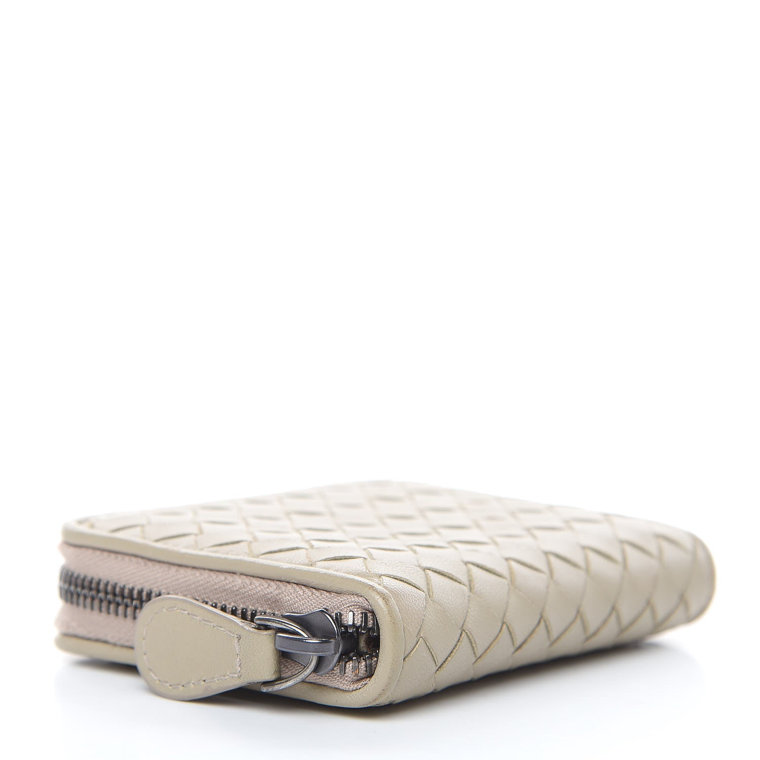 Bottega Veneta Nappa Intrecciato Zip Around Coin Purse Fume 4 of 12