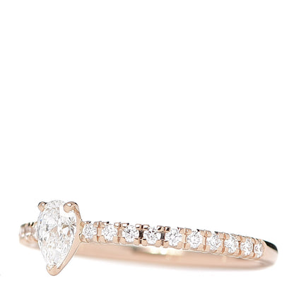 Cartier 18K Pink Gold Diamond Etincelle De Cartier Pear Cut Engagement Ring 47 4 3 of 6