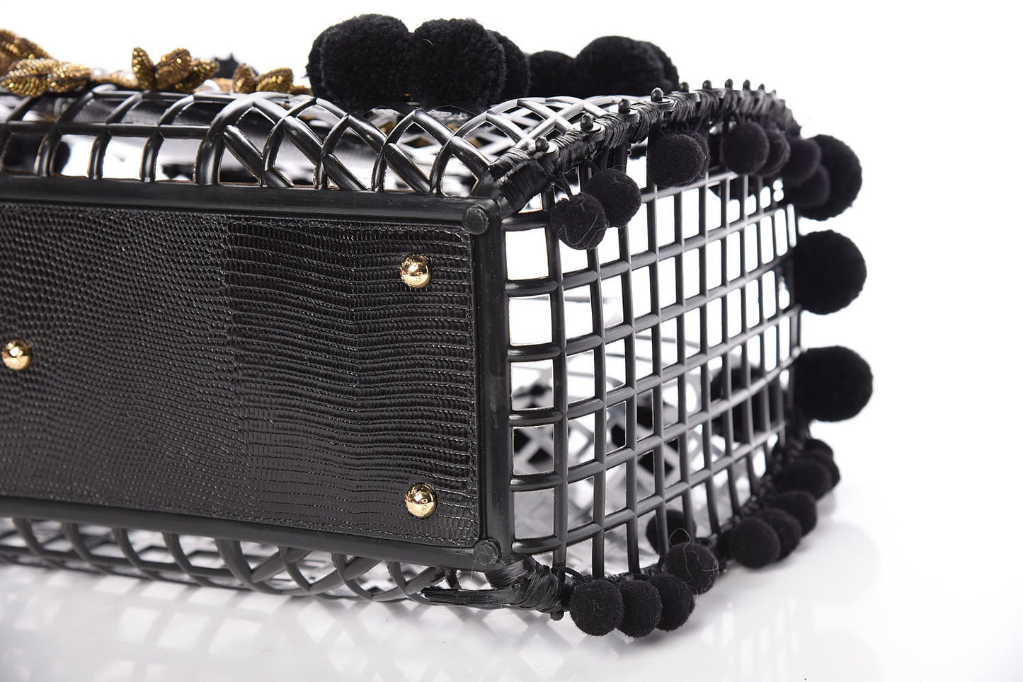 PVC Cage Market Tote Black
