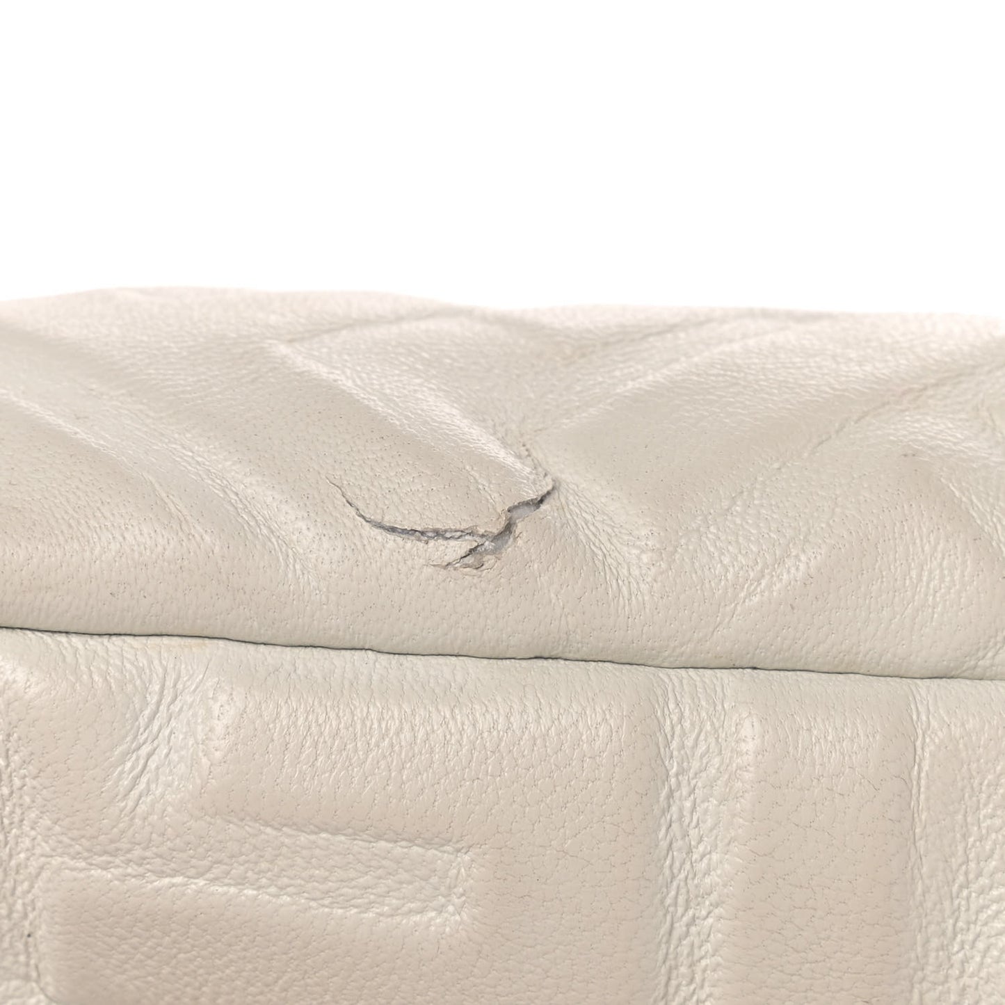 Nappa FF 1974 Embossed Mini Baguette White
