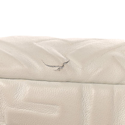 Fendi Nappa FF 1974 Embossed Mini Baguette White 11 of 13