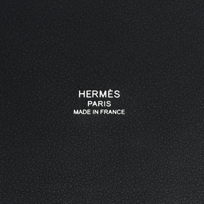 Hermes Swift H Canvas Cabas H En Biais 27 Black Ecru 6 of 9