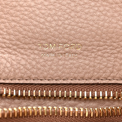 Tom Ford Grained Calfskin Sedgwick Medium Zipper Tote Taupe 6 of 20