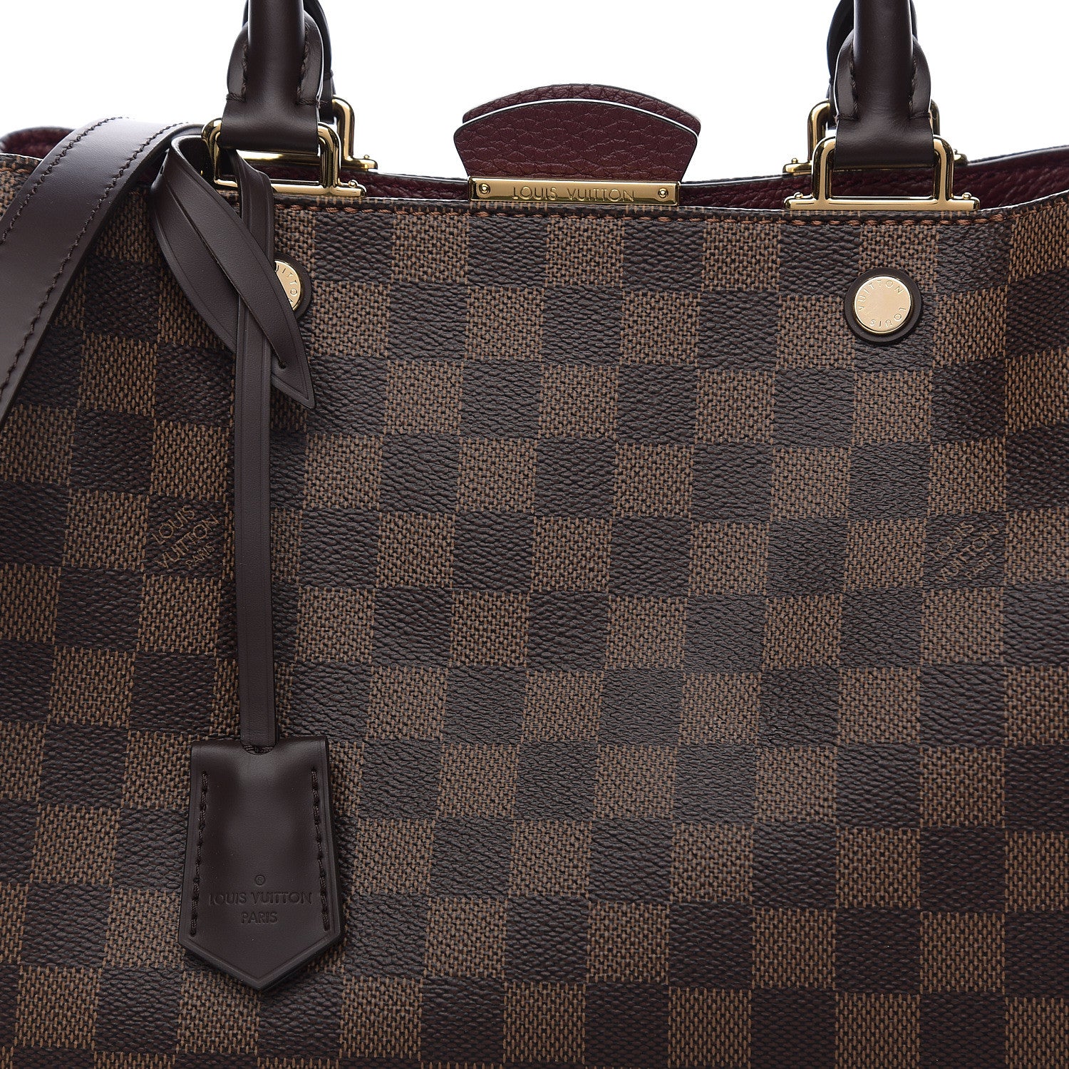 Louis Vuitton Damier Ebene Cuir Taurillon Brittany Bordeaux 6 of 8