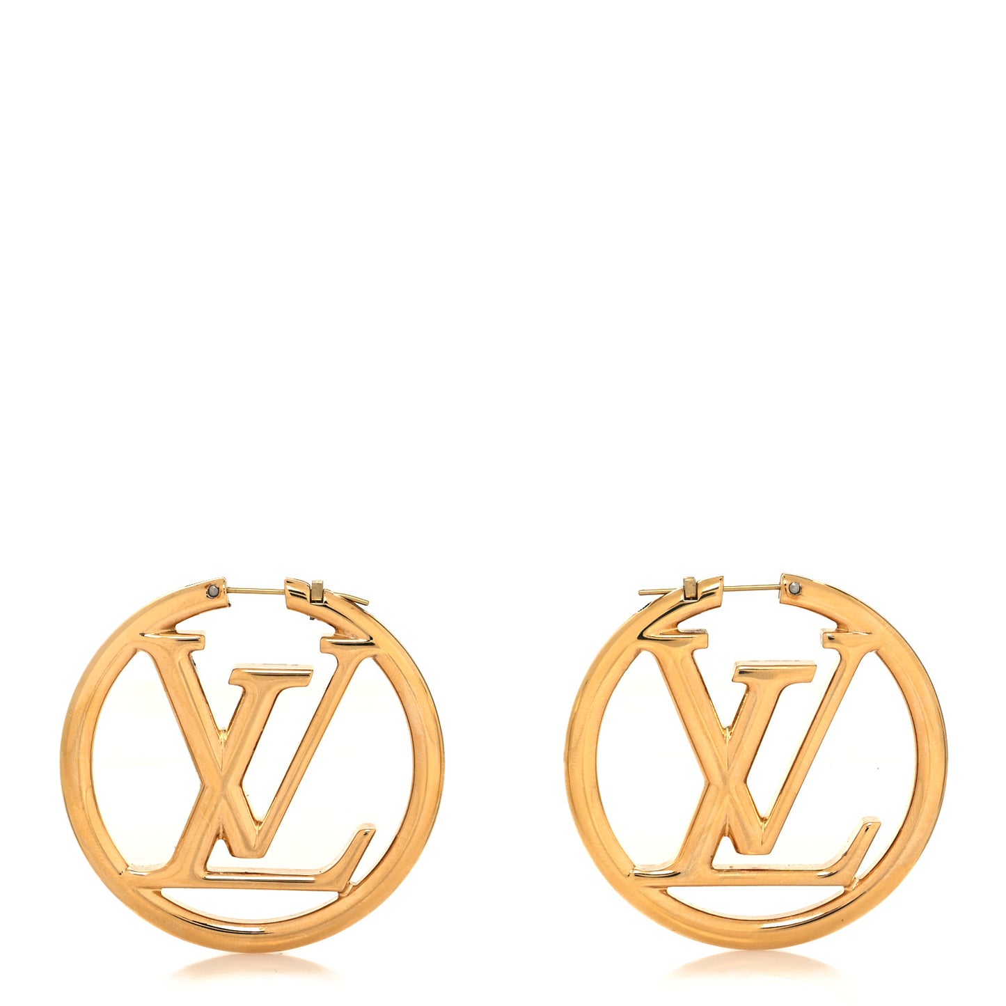 Metal Louise Hoop Earrings Gold