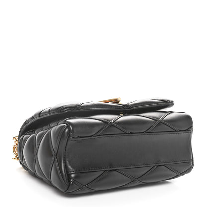 Louis Vuitton Lambskin Malletage Top Handle GO-14 MM Black 4 of 10