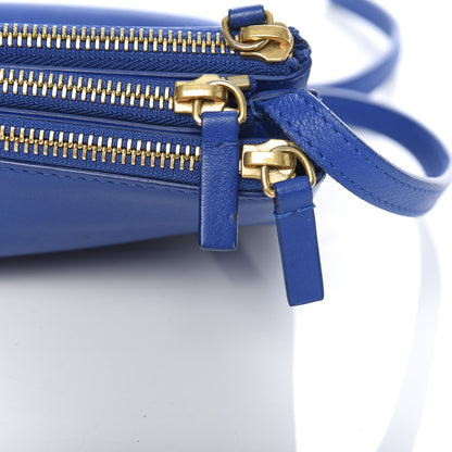 Celine Lambskin Small Trio Crossbody Bag Electric Blue 9 of 13