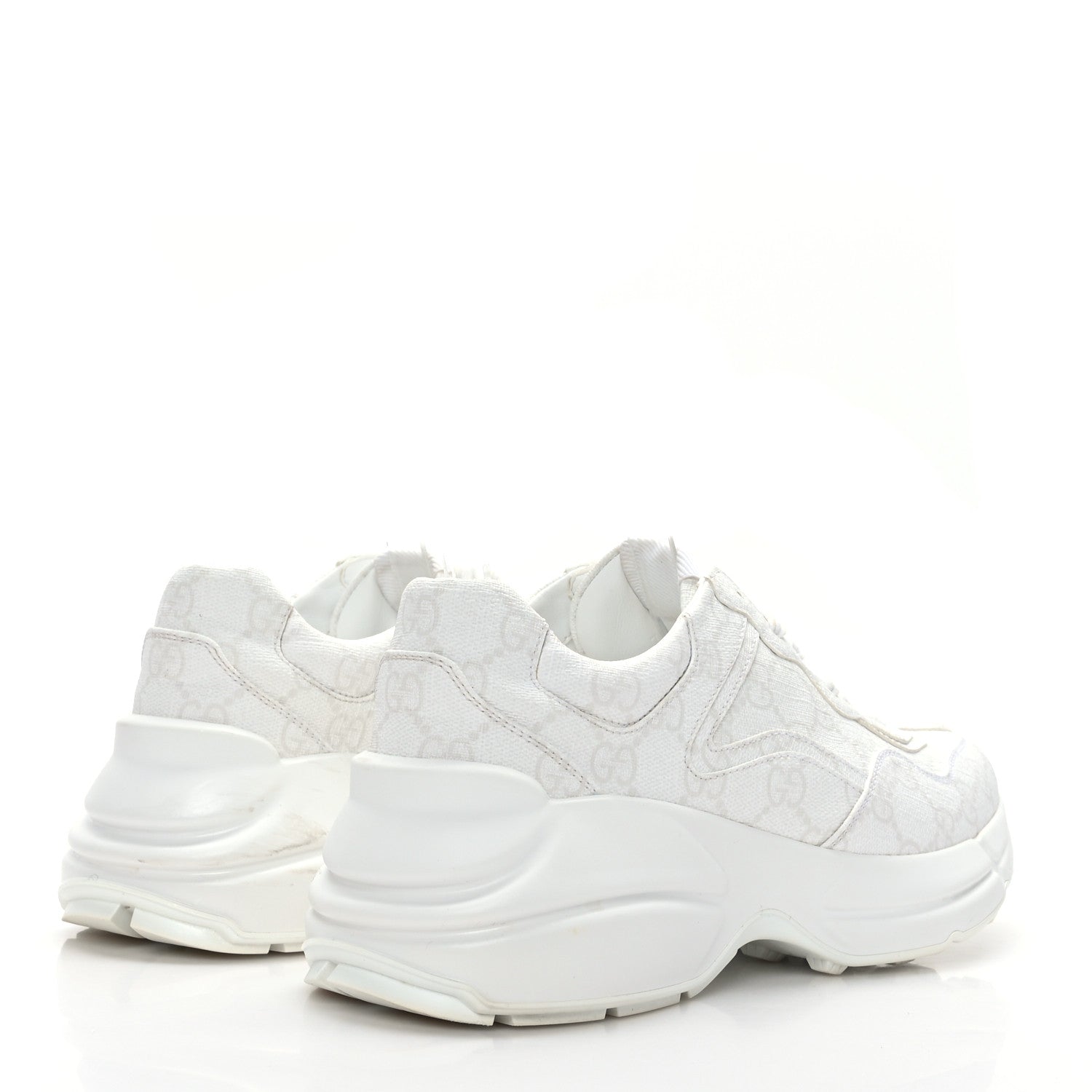 Gucci GG Supreme Monogram Womens Rhyton Sneakers 37.5 White 4 of 7