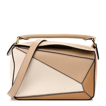 Loewe Calfskin Small Puzzle Bag Dusty Beige Soft White 1 of 10