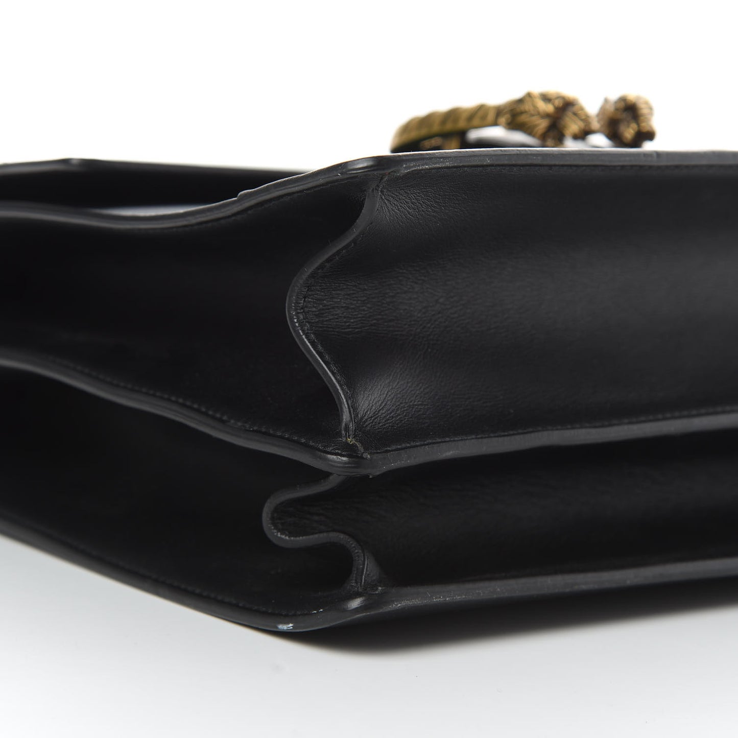 Calfskin Bamboo Web Large Dionysus Top Handle Bag Black Bright Evergreen Hibiscus Red