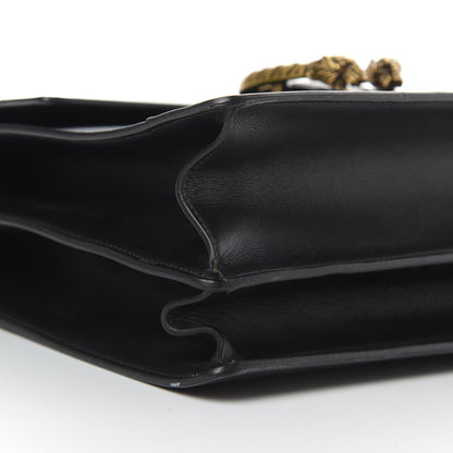 Gucci Calfskin Bamboo Web Large Dionysus Top Handle Bag Black Bright Evergreen Hibiscus Red 9 of 16