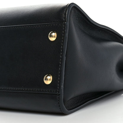 Fendi Vitello Seta Shiny Nappa Medium Peekaboo Iconic Satchel Black 10 of 10