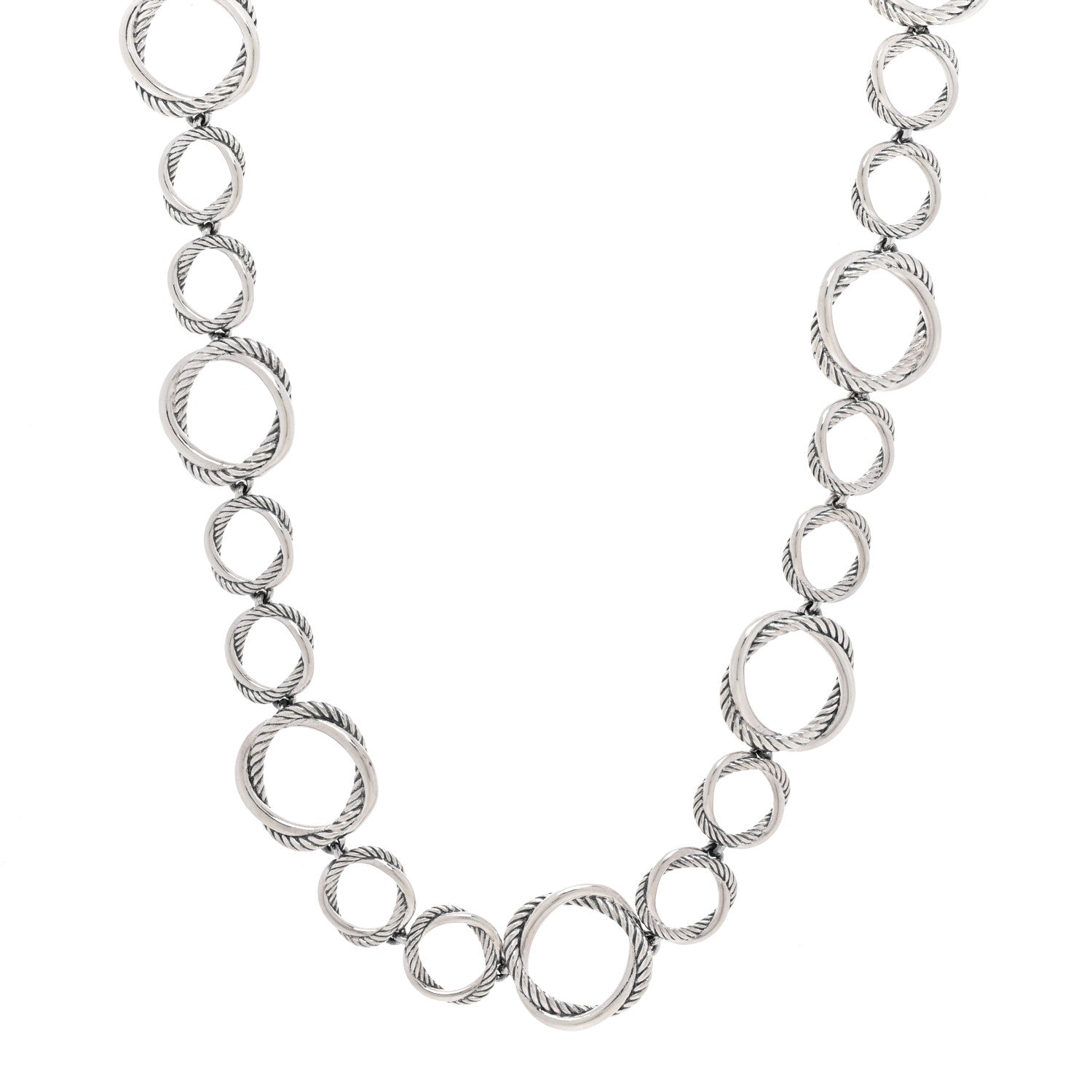 David Yurman Sterling Silver Infinity Link Chain Necklace 1 of 4