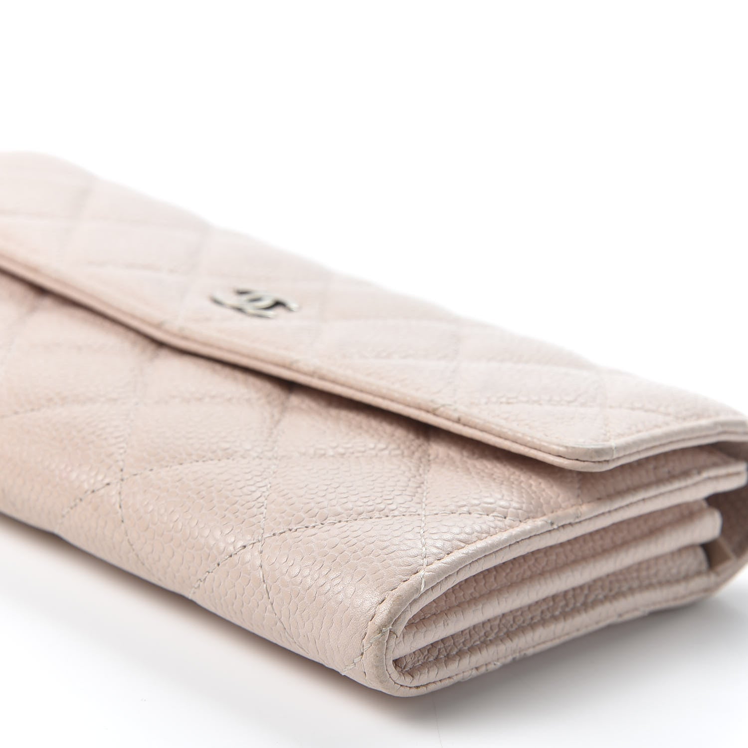 Chanel Caviar Quilted Large Gusset Flap Wallet Pink 6 of 9