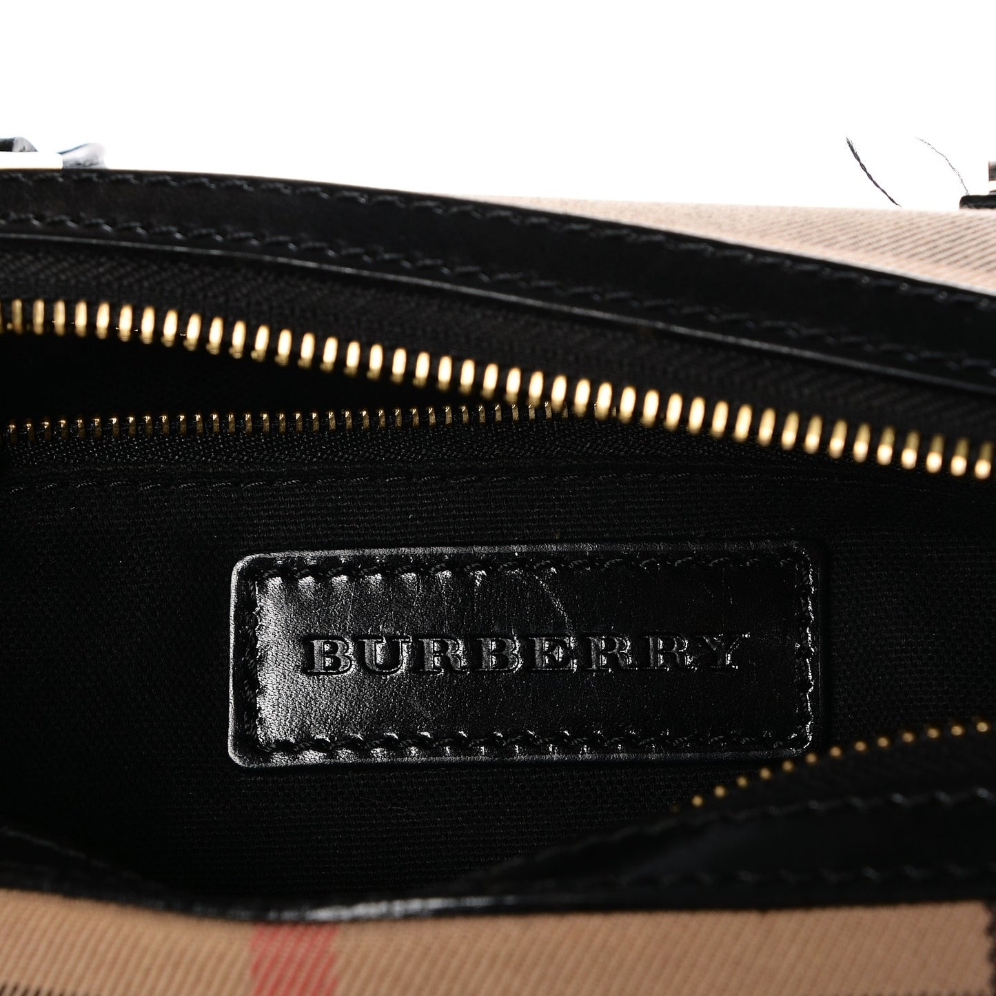 House Check Bridle Calfskin Medium Alchester Bowling Bag Black
