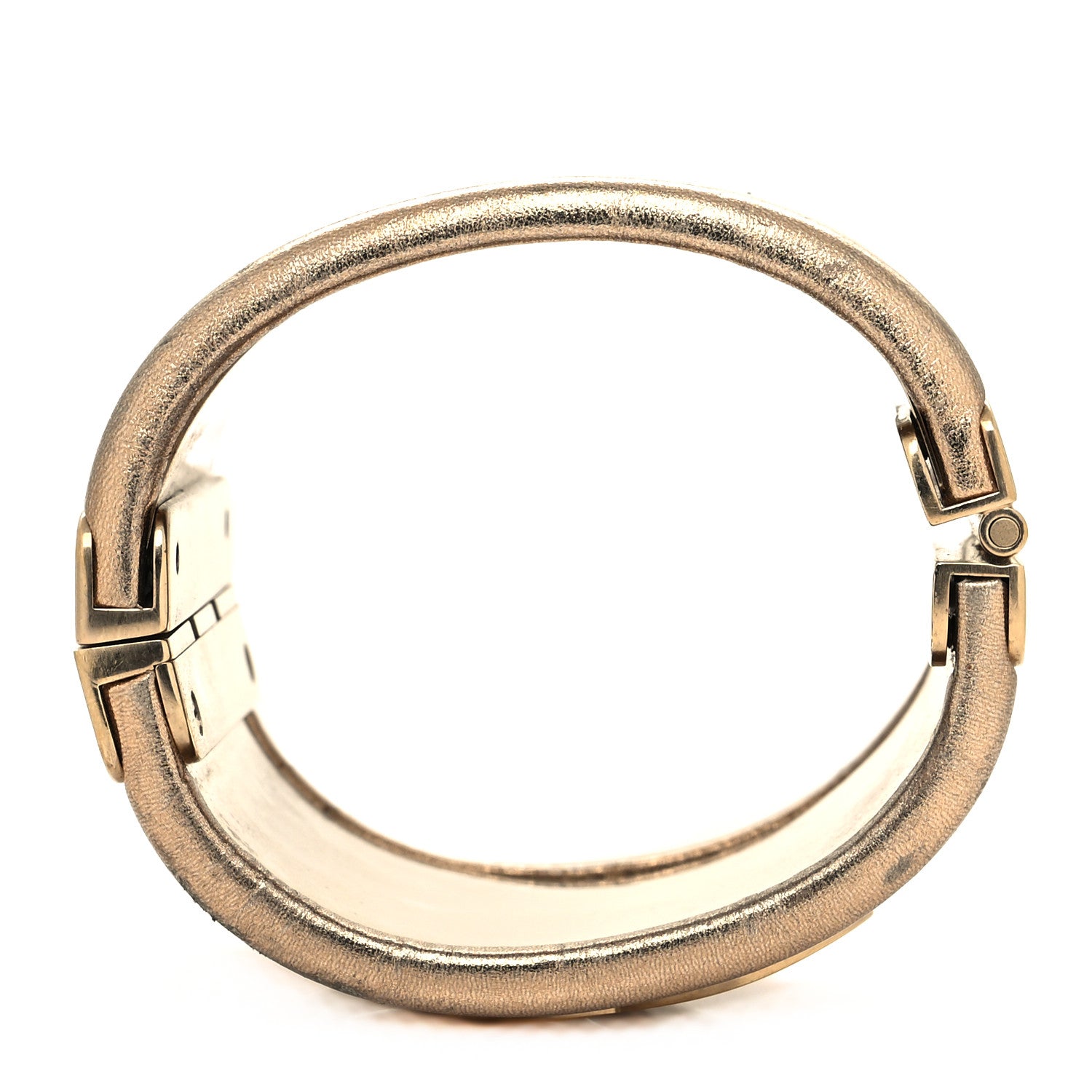 Chanel Metallic Lambskin CC Cuff Gold 7 of 9