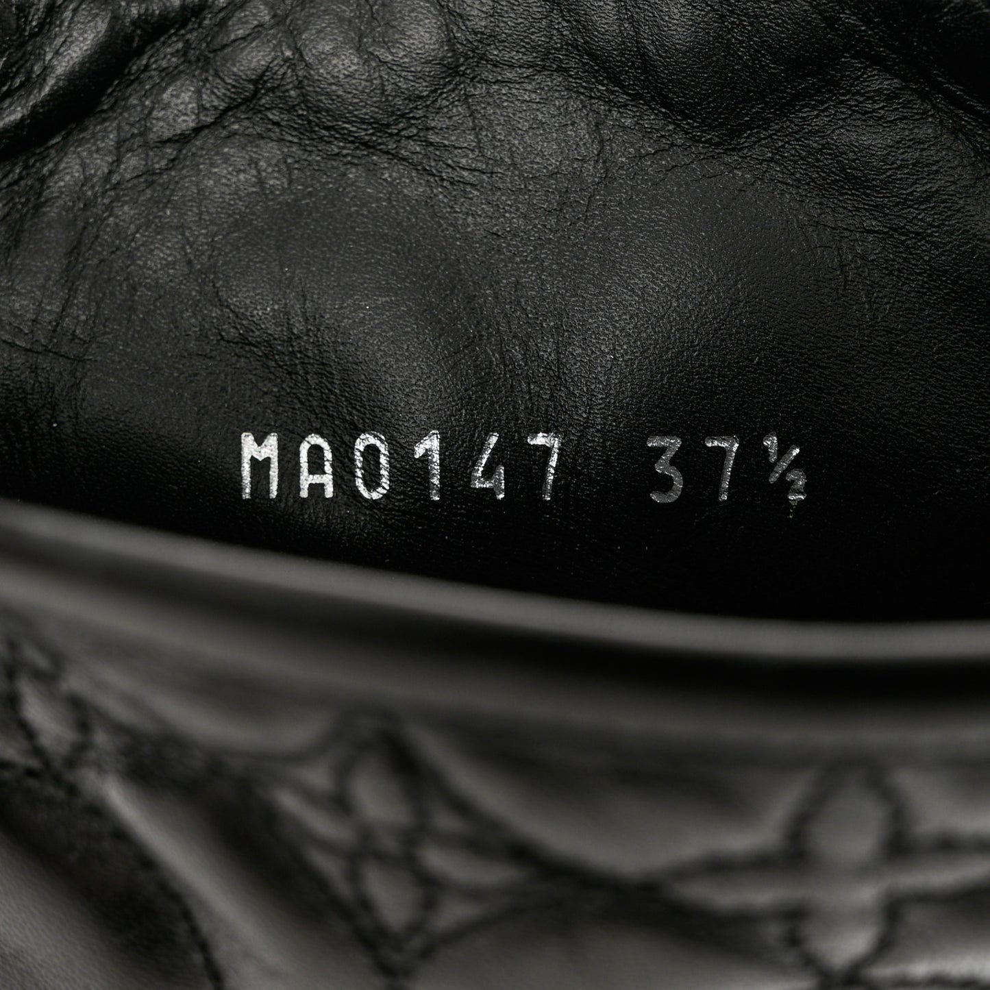 Calfskin Embossed Monogram Rebellion Half Boots 37.5 Black