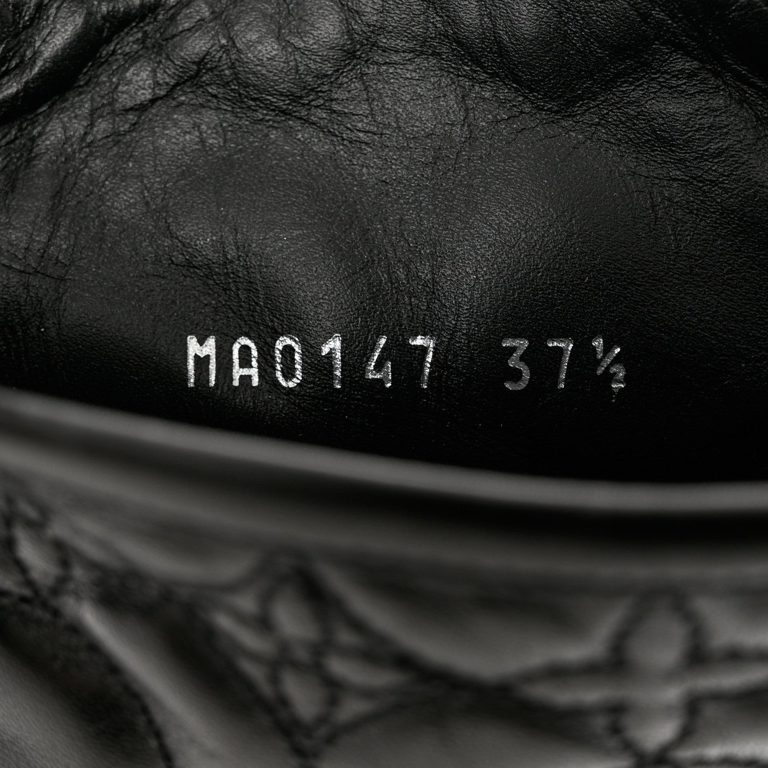 Louis Vuitton Calfskin Embossed Monogram Rebellion Half Boots 37.5 Black 6 of 13