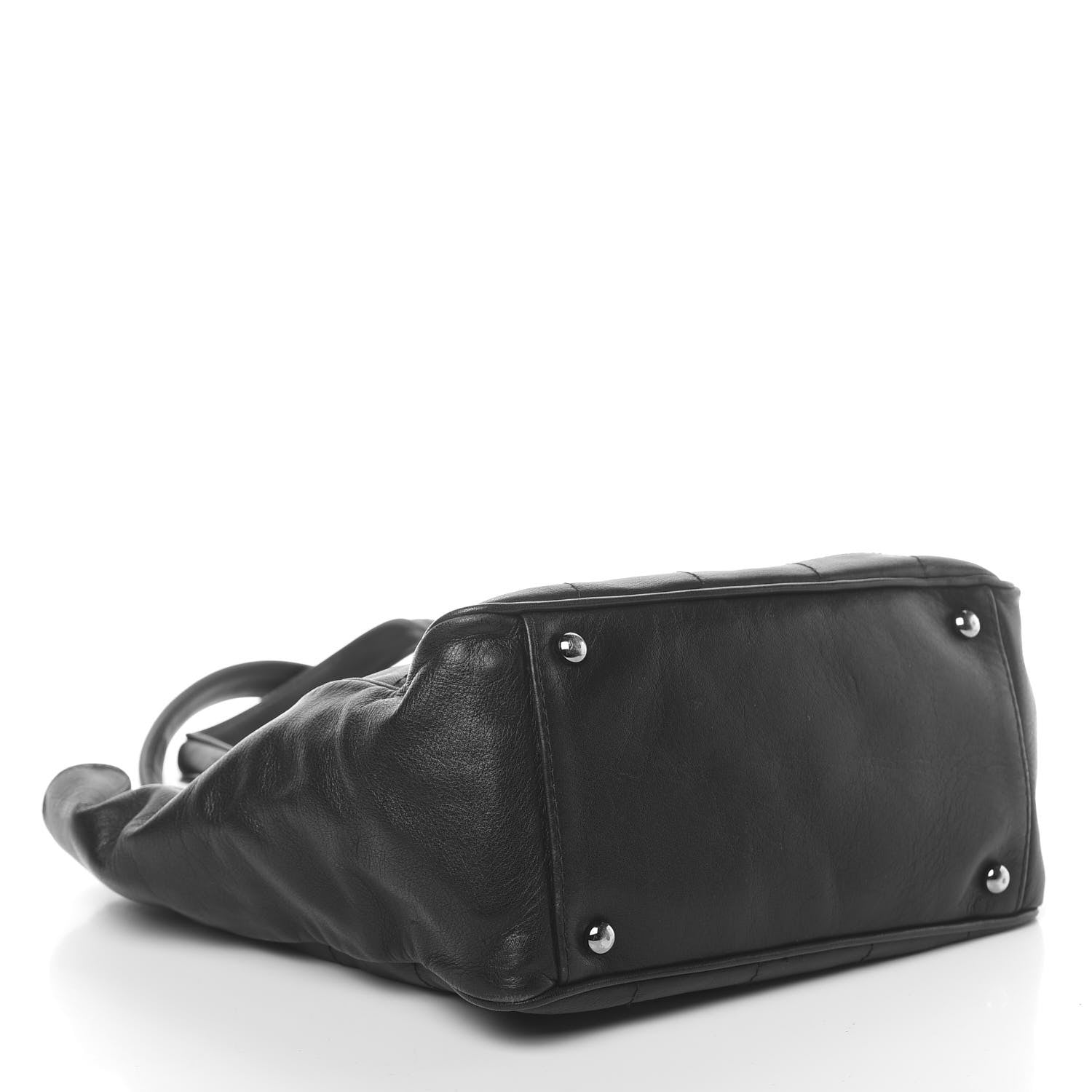 Chanel Lambskin Square Stitched Tote Black 4 of 10