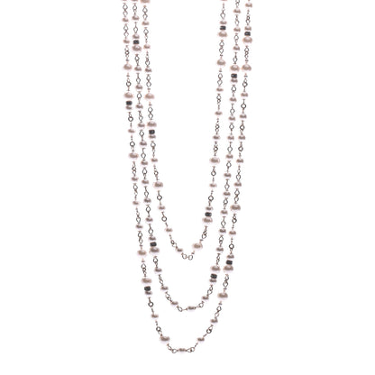 Chanel Graduated Pearl Crystal CC Multi Strand Long Necklace Gold 1 of 5