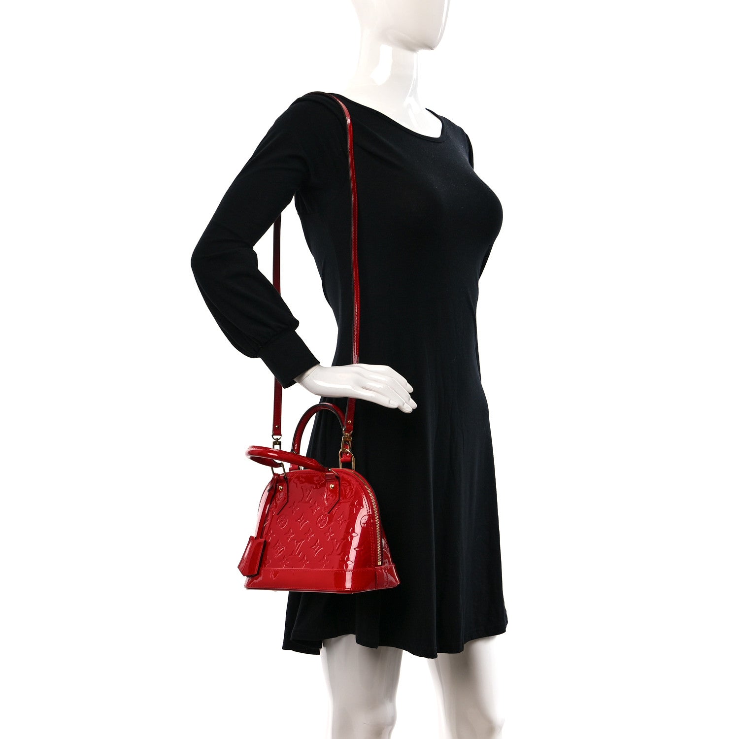 Louis Vuitton Vernis Alma BB Cherry 2 of 8