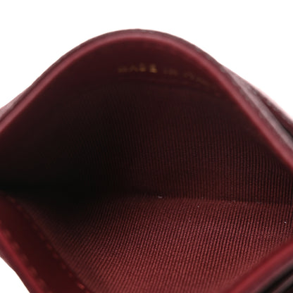 Chanel Caviar Chevron Quilted Card Holder Dark Burgundy 5 of 9