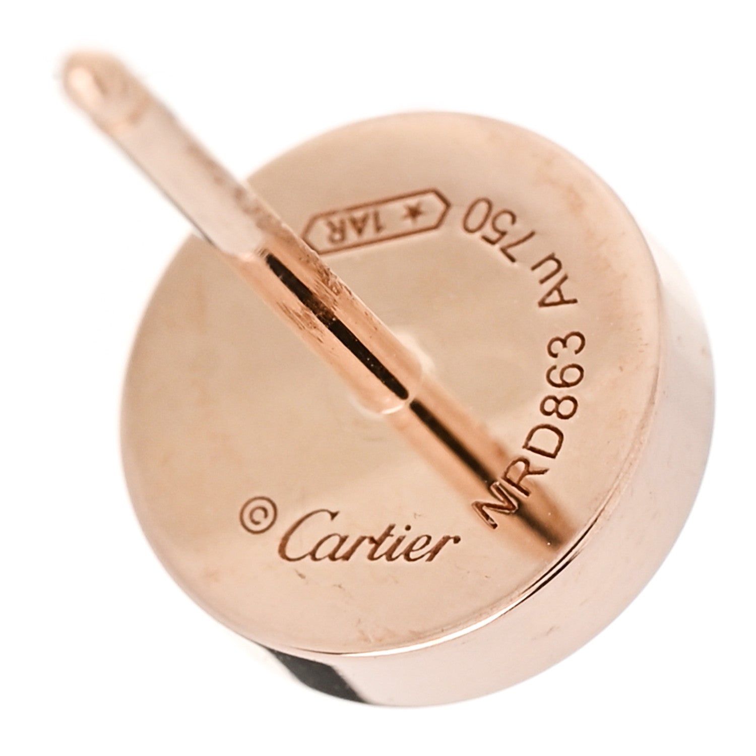 Cartier 18K Pink Gold LOVE Earrings 4 of 4