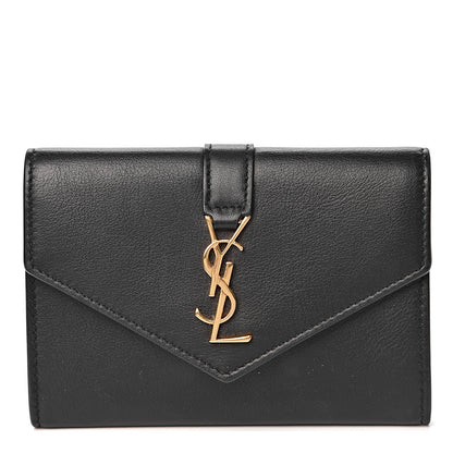 Saint Laurent Smooth Calfskin Envelope Wallet Black 1 of 9