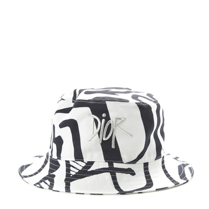 Christian Dior X SHAWN STUSSY Bucket Hat L Black White 3 of 9