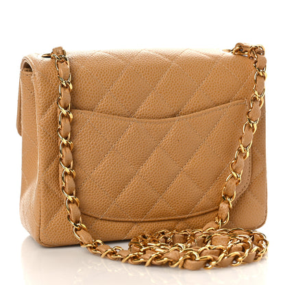 Chanel Caviar Quilted Mini Square Flap Beige 3 of 10