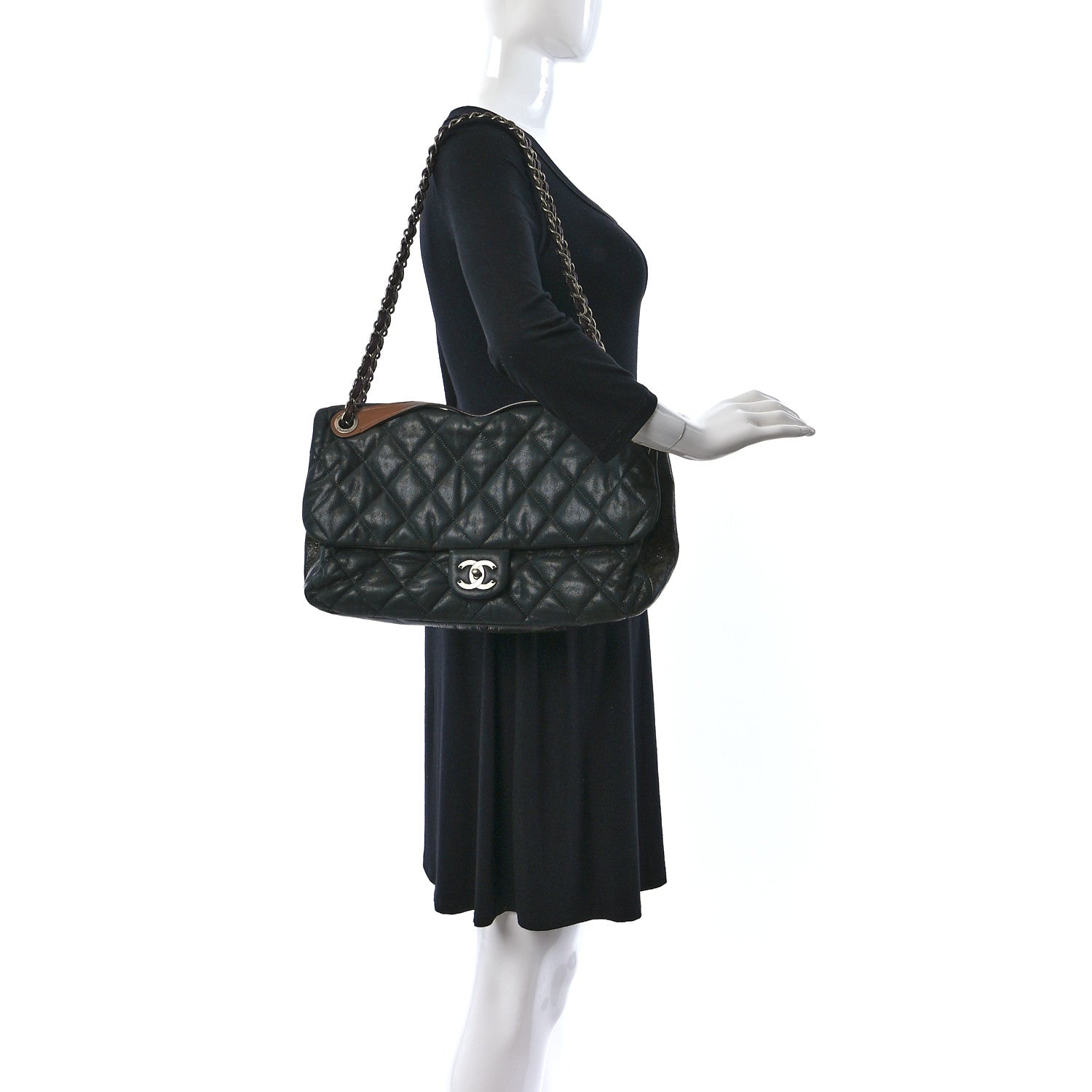 Chanel Iridescent Calfskin Jumbo In The Mix Flap Black 2 of 11