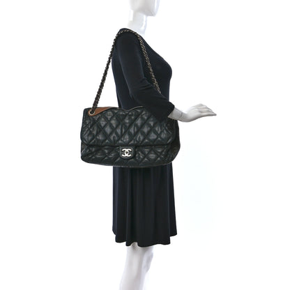 Chanel Iridescent Calfskin Jumbo In The Mix Flap Black 2 of 11