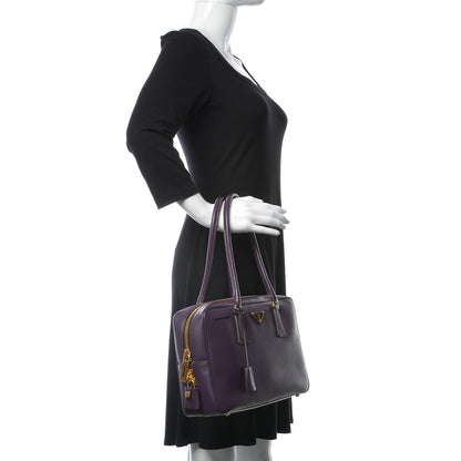 Prada Saffiano Lux Bowler Viola 2 of 16