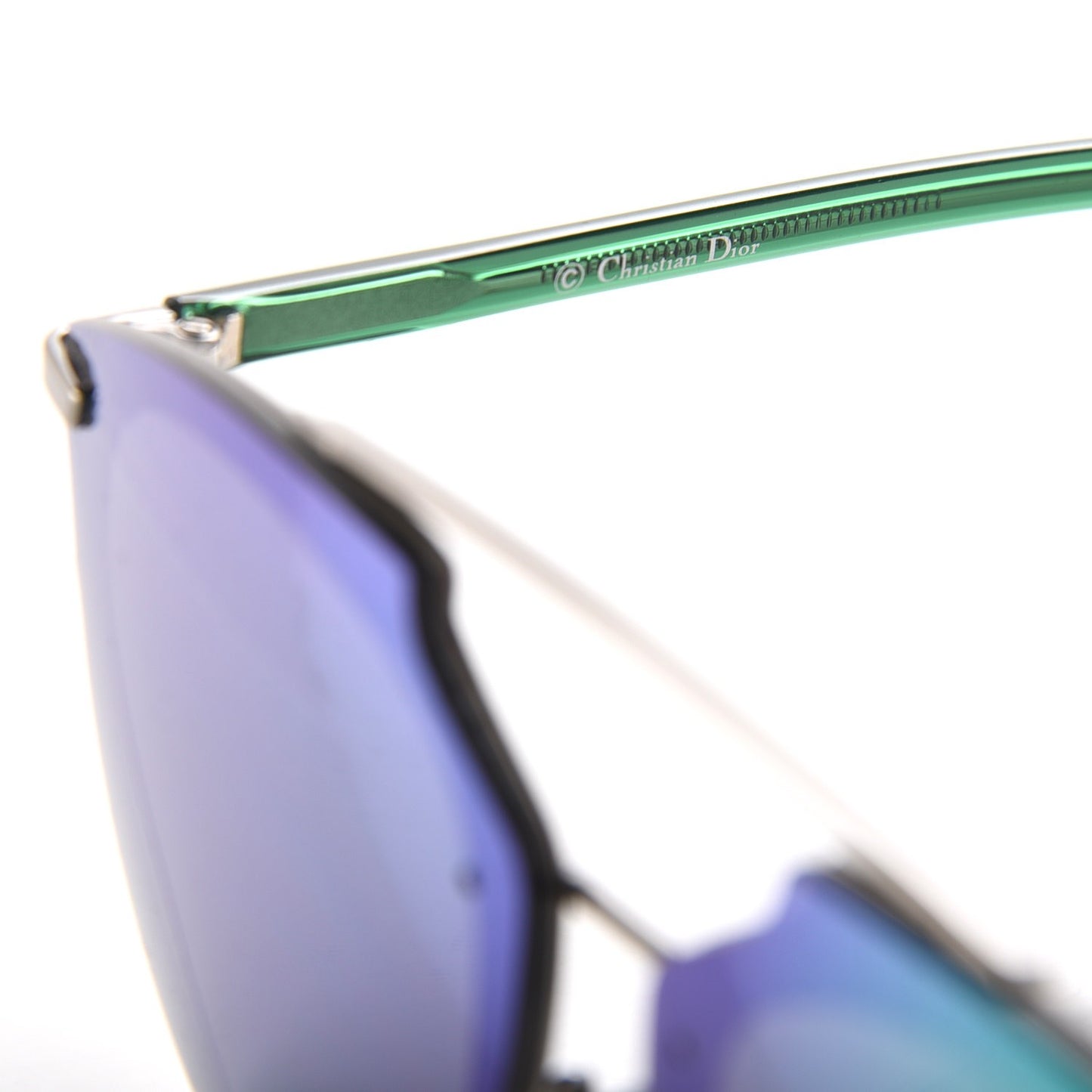 Reflected Prism Sunglasses Dark Ruthenium Green
