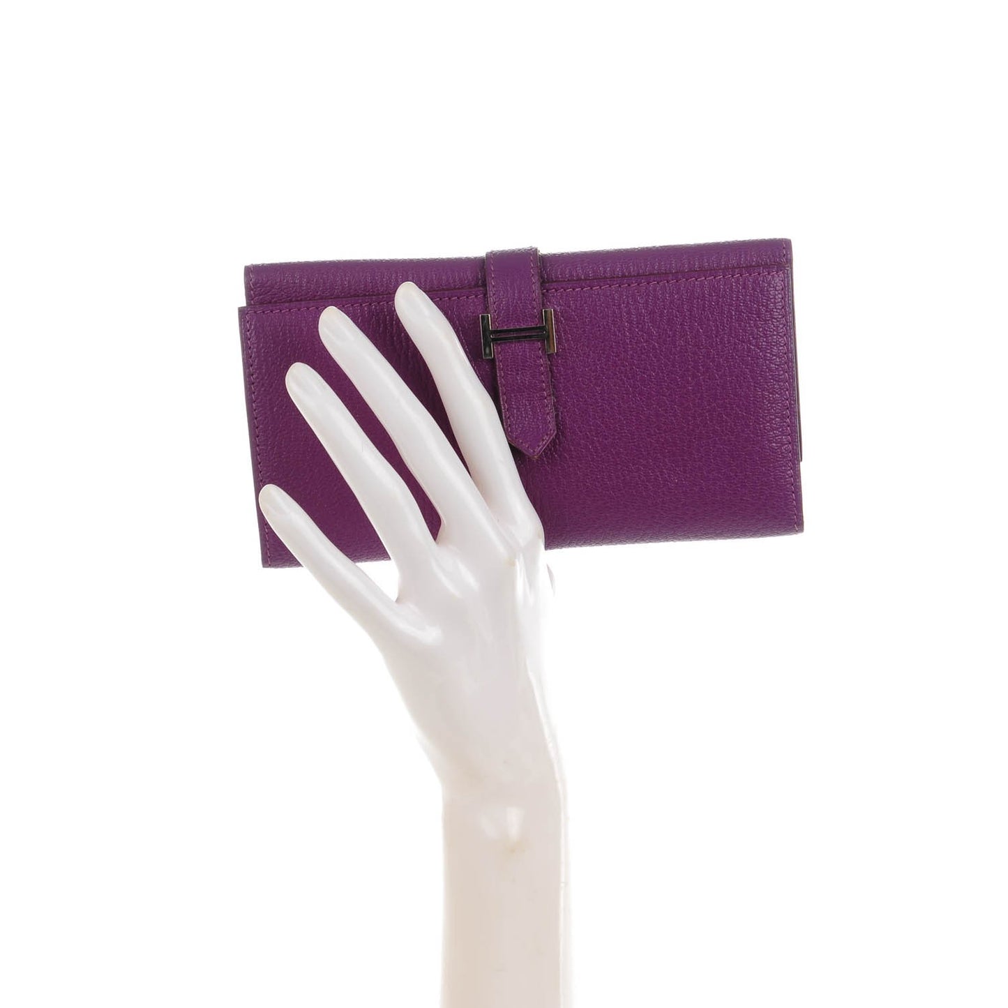 Chevre Mysore Bearn Gusset Wallet Violet