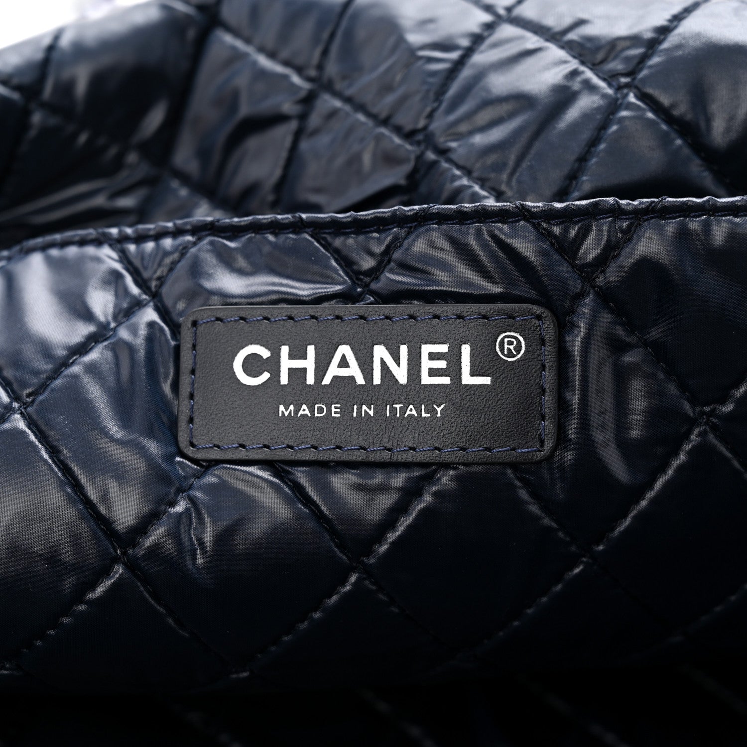 Chanel Nylon Cat Emoticon Tote Navy Silver 7 of 12