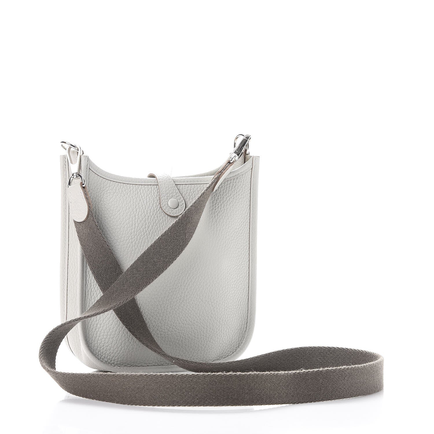 Hermes Taurillon Clemence Amazone Evelyne TPM Gris Perle Etoupe 3 of 8