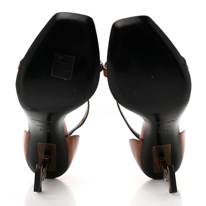 Saint Laurent Calfskin Opyum 85 Sandals 36.5 Cognac 5 of 9